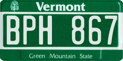 VT license plate BPH867