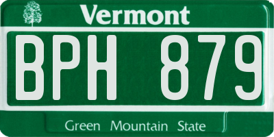 VT license plate BPH879