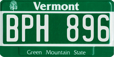 VT license plate BPH896