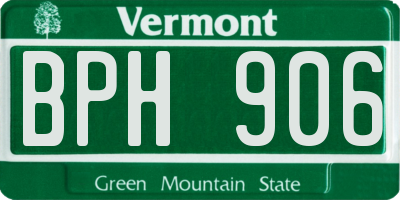 VT license plate BPH906