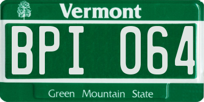 VT license plate BPI064