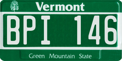 VT license plate BPI146