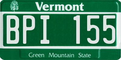VT license plate BPI155