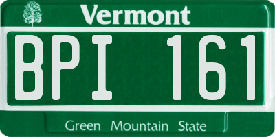 VT license plate BPI161