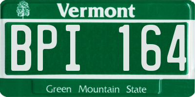 VT license plate BPI164
