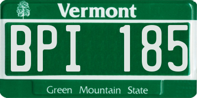VT license plate BPI185