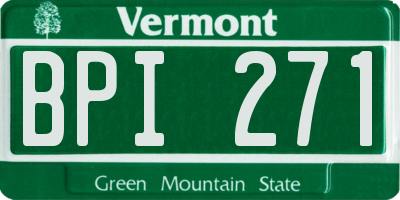 VT license plate BPI271