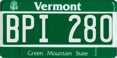 VT license plate BPI280