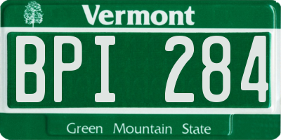 VT license plate BPI284
