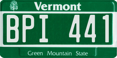 VT license plate BPI441
