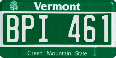 VT license plate BPI461
