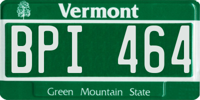 VT license plate BPI464