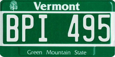 VT license plate BPI495
