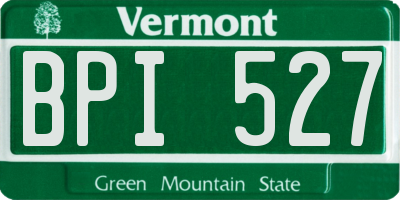 VT license plate BPI527