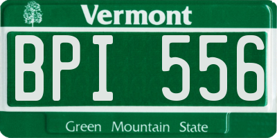 VT license plate BPI556