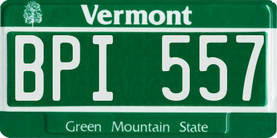 VT license plate BPI557