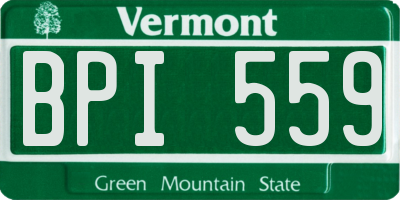 VT license plate BPI559
