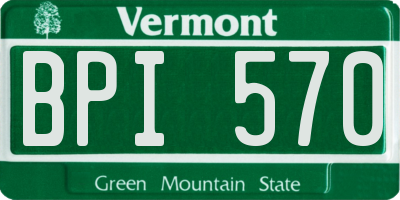VT license plate BPI570