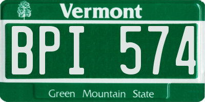 VT license plate BPI574