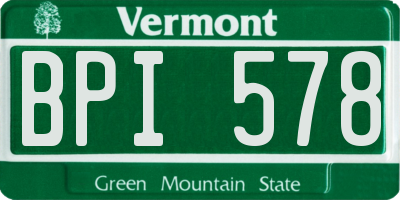 VT license plate BPI578