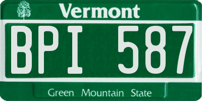 VT license plate BPI587