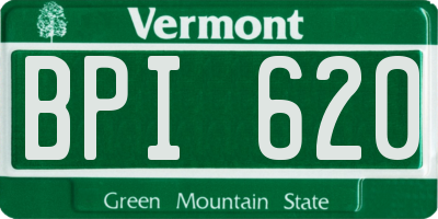 VT license plate BPI620