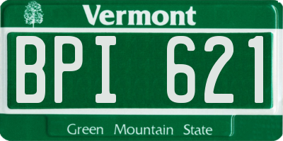 VT license plate BPI621