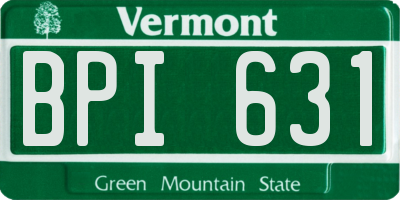 VT license plate BPI631