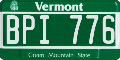 VT license plate BPI776
