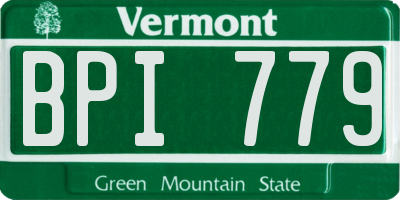 VT license plate BPI779