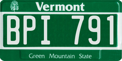 VT license plate BPI791