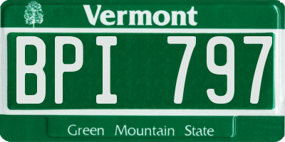 VT license plate BPI797