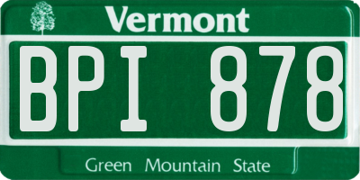 VT license plate BPI878