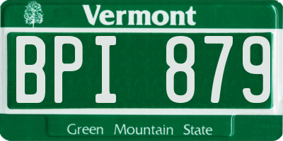 VT license plate BPI879