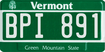 VT license plate BPI891