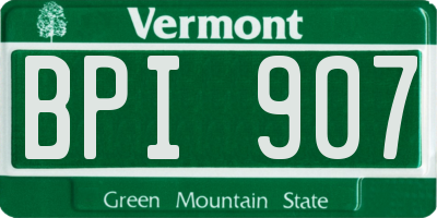 VT license plate BPI907
