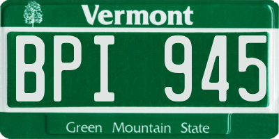 VT license plate BPI945