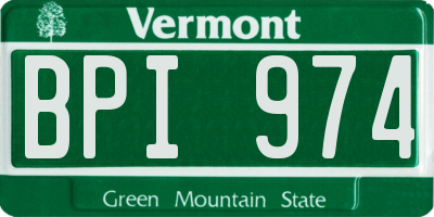 VT license plate BPI974