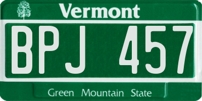 VT license plate BPJ457