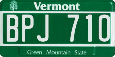 VT license plate BPJ710