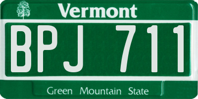 VT license plate BPJ711