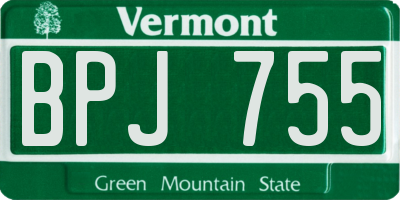 VT license plate BPJ755