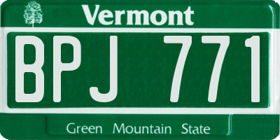 VT license plate BPJ771