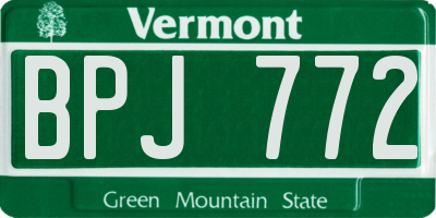 VT license plate BPJ772
