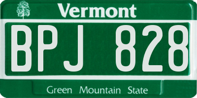 VT license plate BPJ828