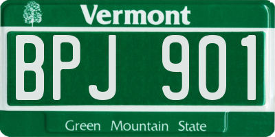 VT license plate BPJ901