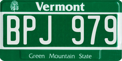 VT license plate BPJ979
