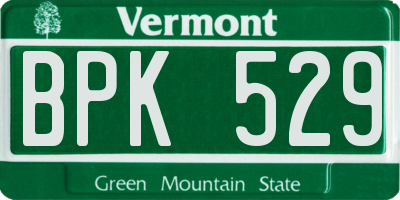 VT license plate BPK529