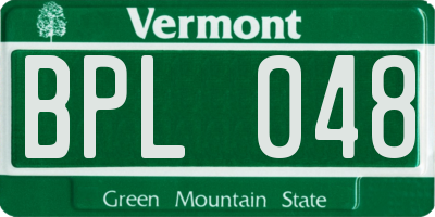 VT license plate BPL048
