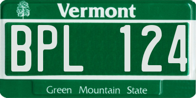 VT license plate BPL124